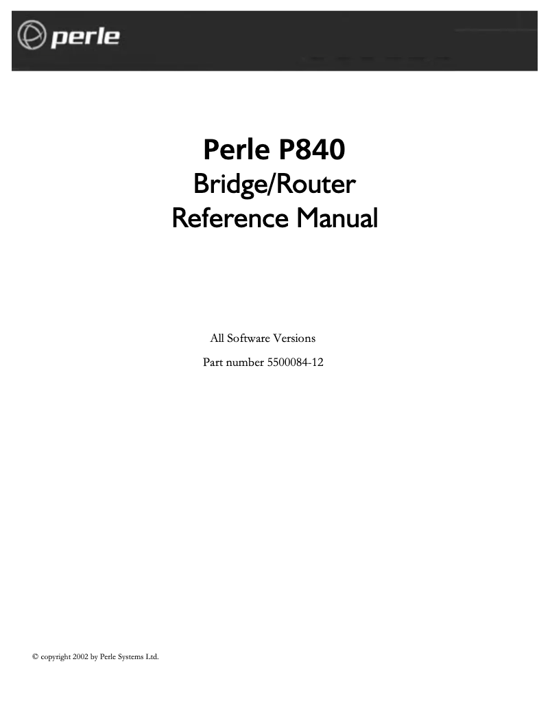 Page 1 de la notice Manuel utilisateur Perle P841