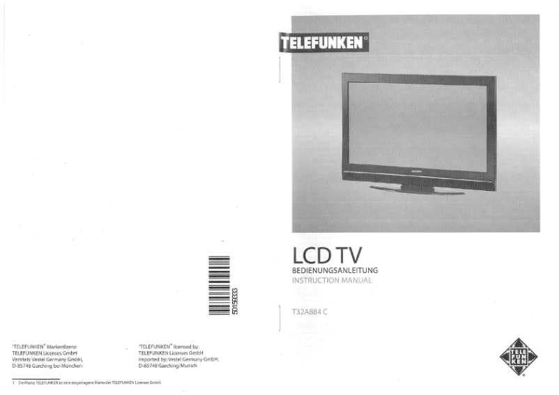 Image de la première page du manuel de l'appareil T32A884C