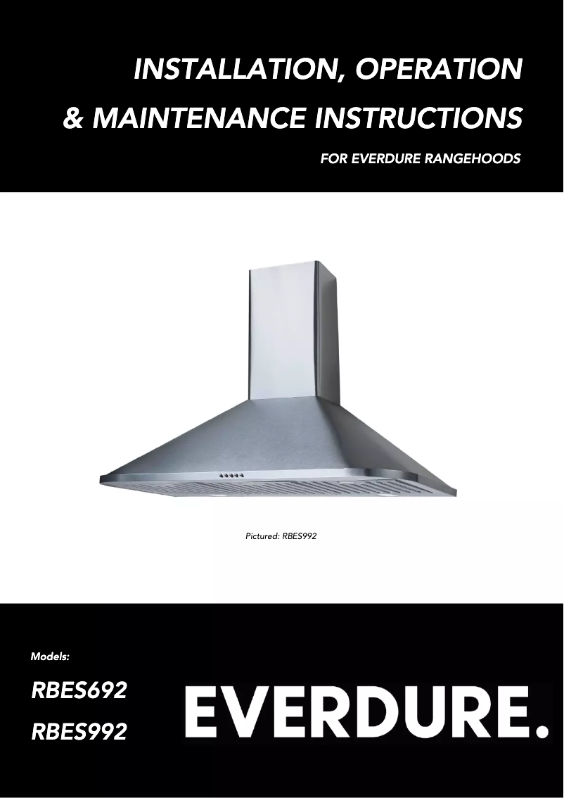 Image de la première page du manuel de l'appareil RBES692