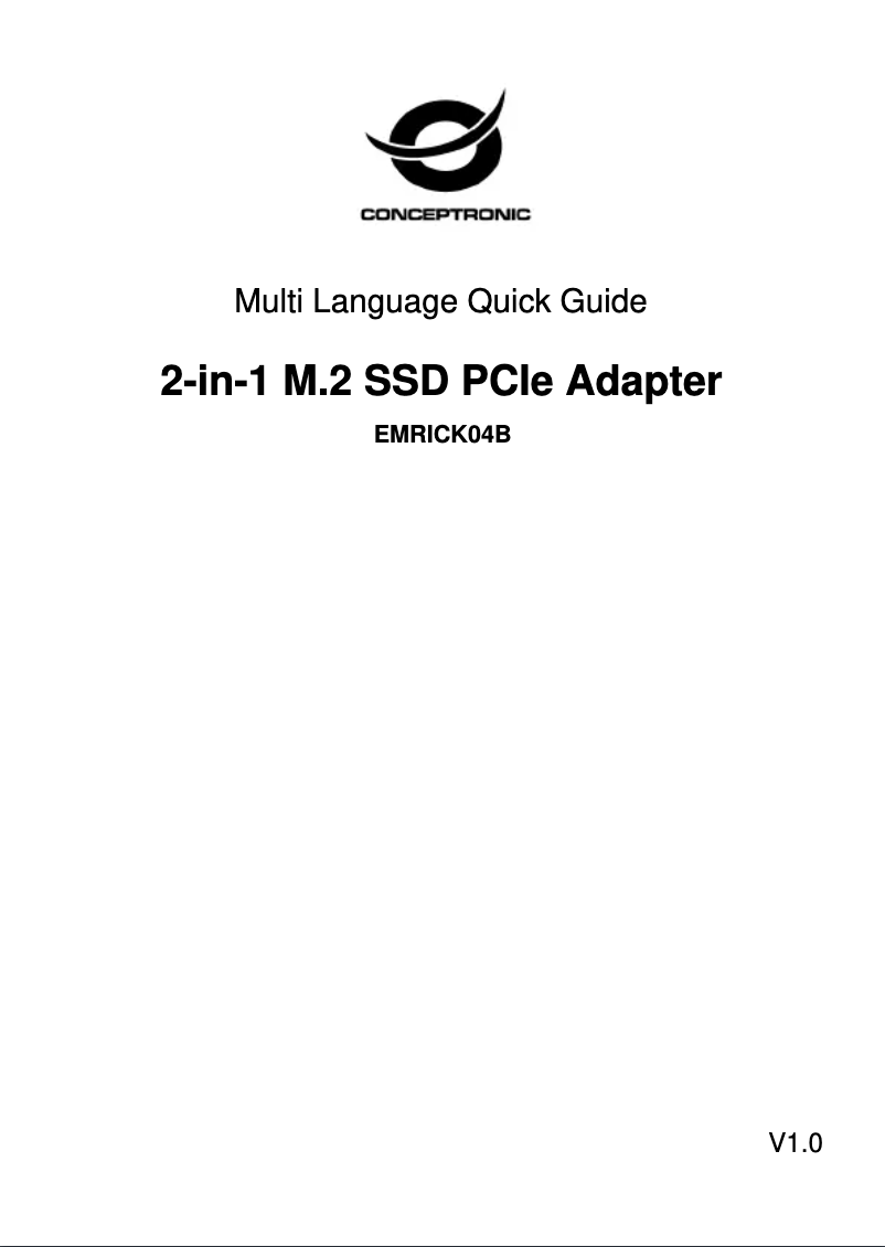 Page 1 de la notice Manuel utilisateur Conceptronic EMRICK04B