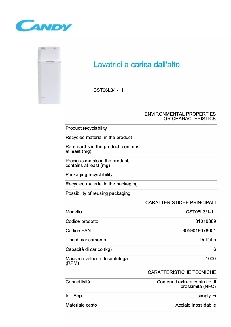 Image de la première page du manuel de l'appareil CST06L3/1-11