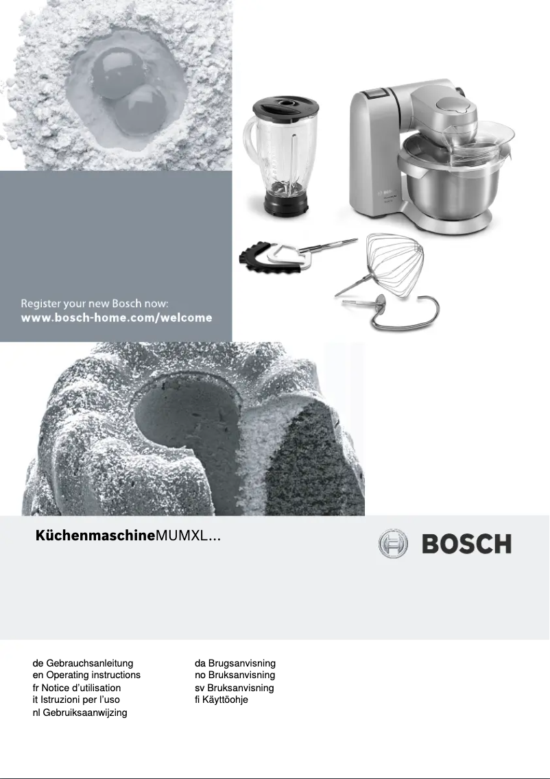 Page 1 de la notice Manuel utilisateur Bosch MUMXL40G