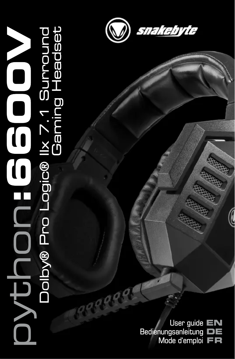 Page n°1 - Manuel utilisateur Snakebyte python:6600V