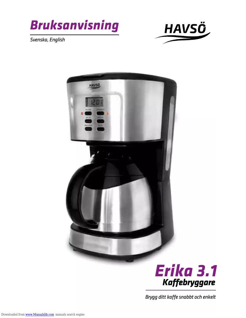 Page 1 de la notice Manuel utilisateur Havsö Erika 3.1