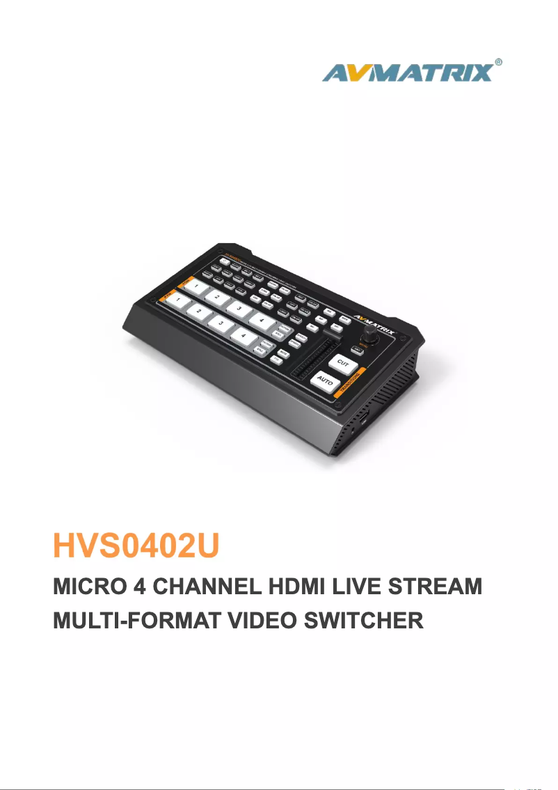 Image de la première page du manuel de l'appareil HVS0402U