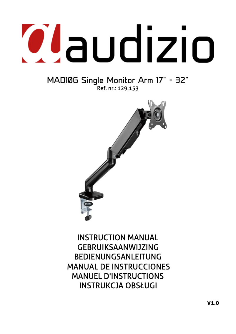 Image de la première page du manuel de l'appareil MAD10G