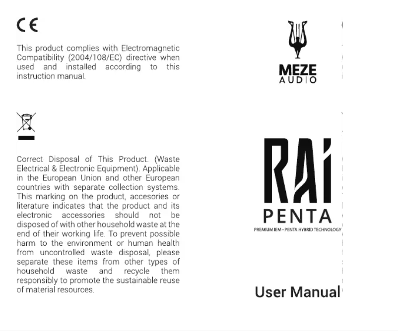 Page n°1 - Manuel utilisateur Meze Audio Rai Penta
