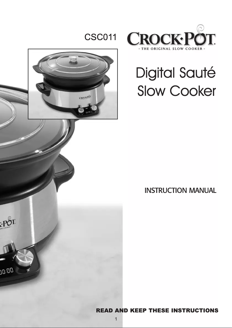 Page n°1 - Manuel utilisateur Crock-Pot CR038