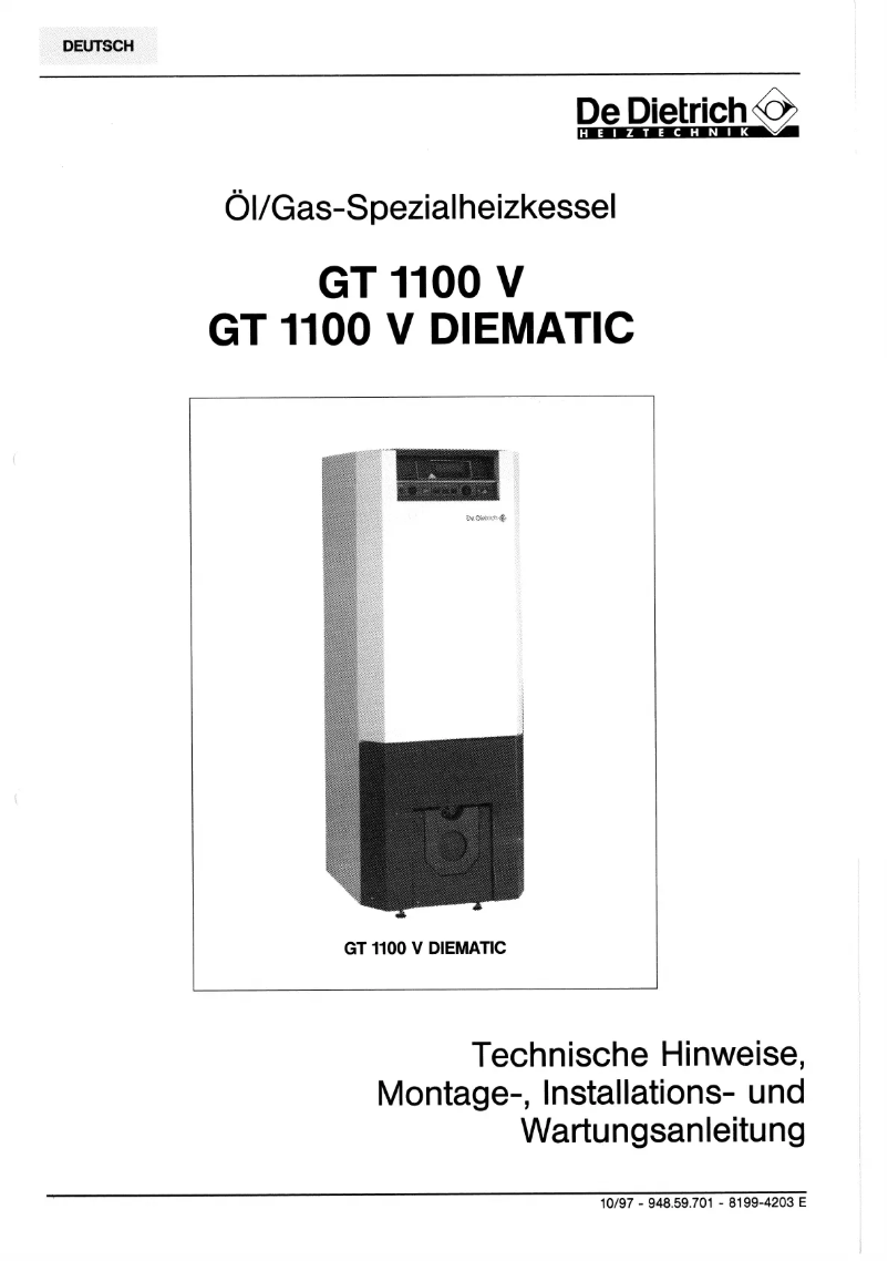 Image de la première page du manuel de l'appareil GT1100 V