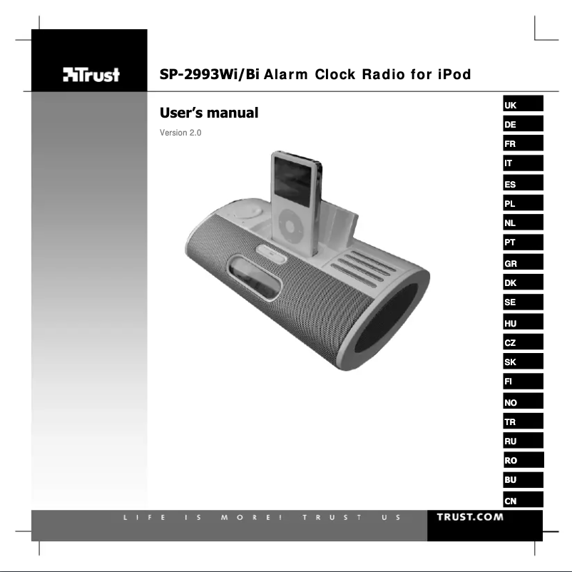 Page 1 of the manual User Manual Trust SP-2993Wi