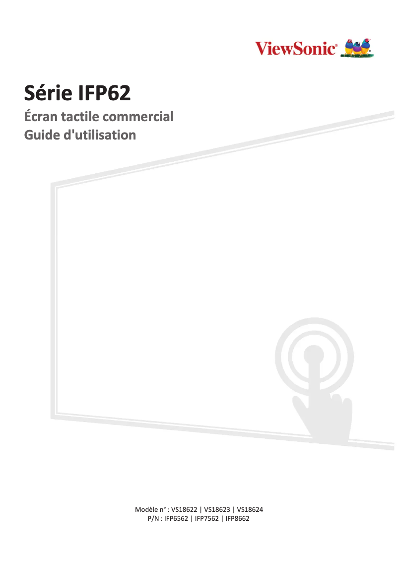 Page 1 de la notice Manuel utilisateur Viewsonic IFP8662