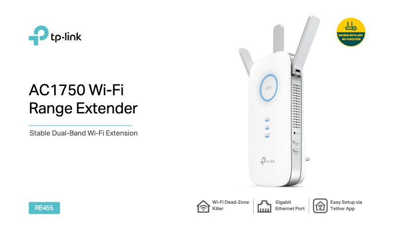 Page 1 de la notice Fiche technique TP-Link RE455