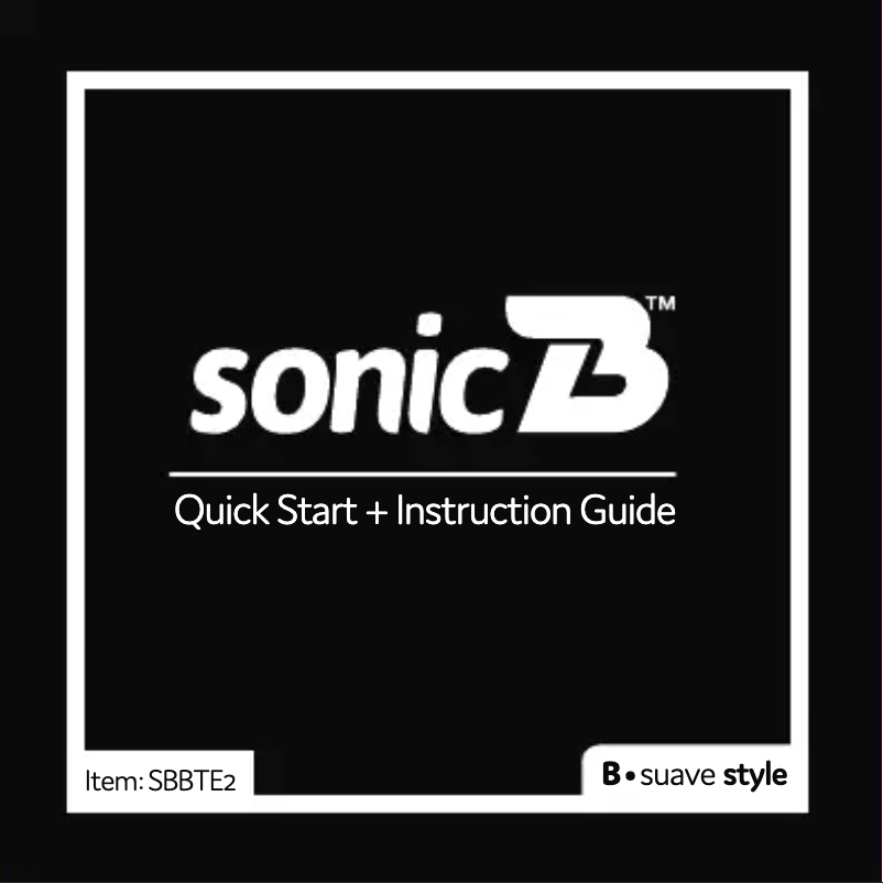 Page n°1 - Manuel utilisateur Sonic B Suave