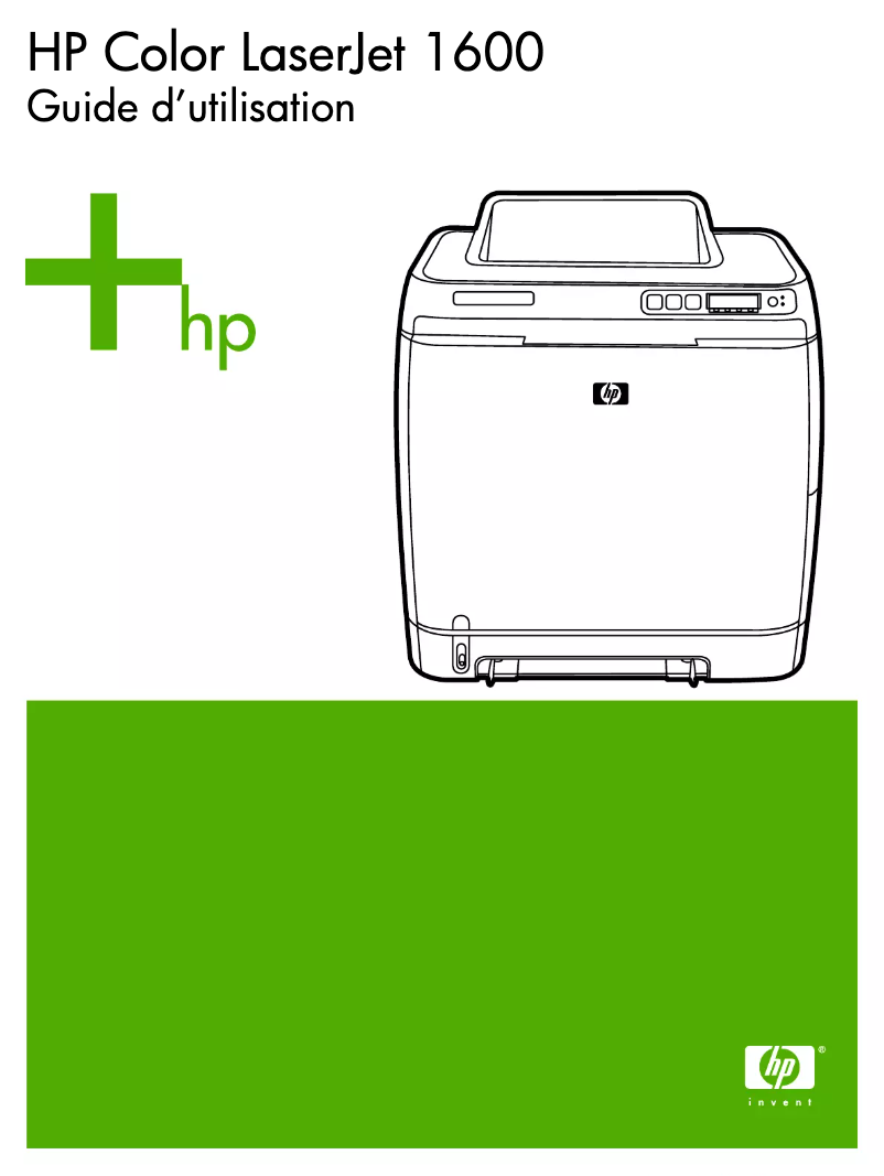 Page 1 de la notice Manuel utilisateur HP Color LaserJet 1600