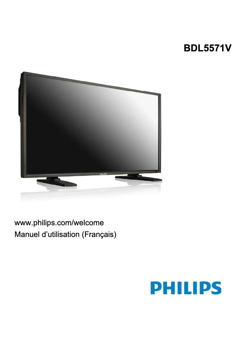 Page 1 de la notice Manuel utilisateur Philips BDL5571V