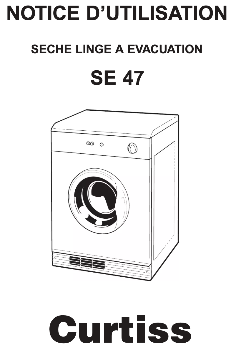 Image de la première page du manuel de l'appareil SE 47