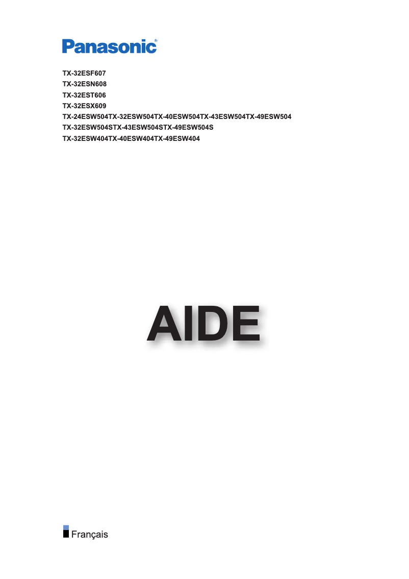 Imagen de la primera página del manual del dispositivo Viera TX-49ESW404