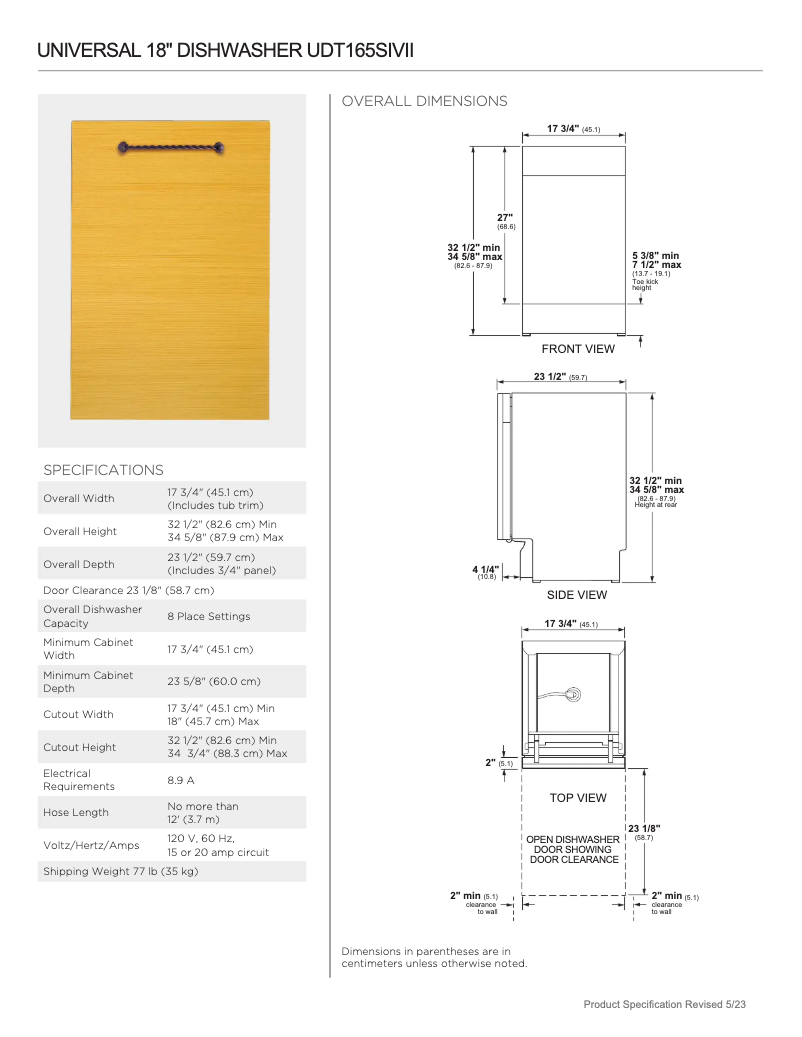 Image de la première page du manuel de l'appareil UDT165SIVII