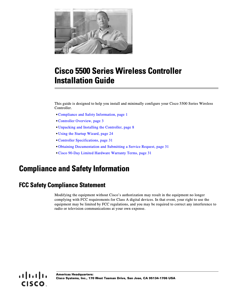 Page n°1 - Manuel utilisateur Cisco 5508