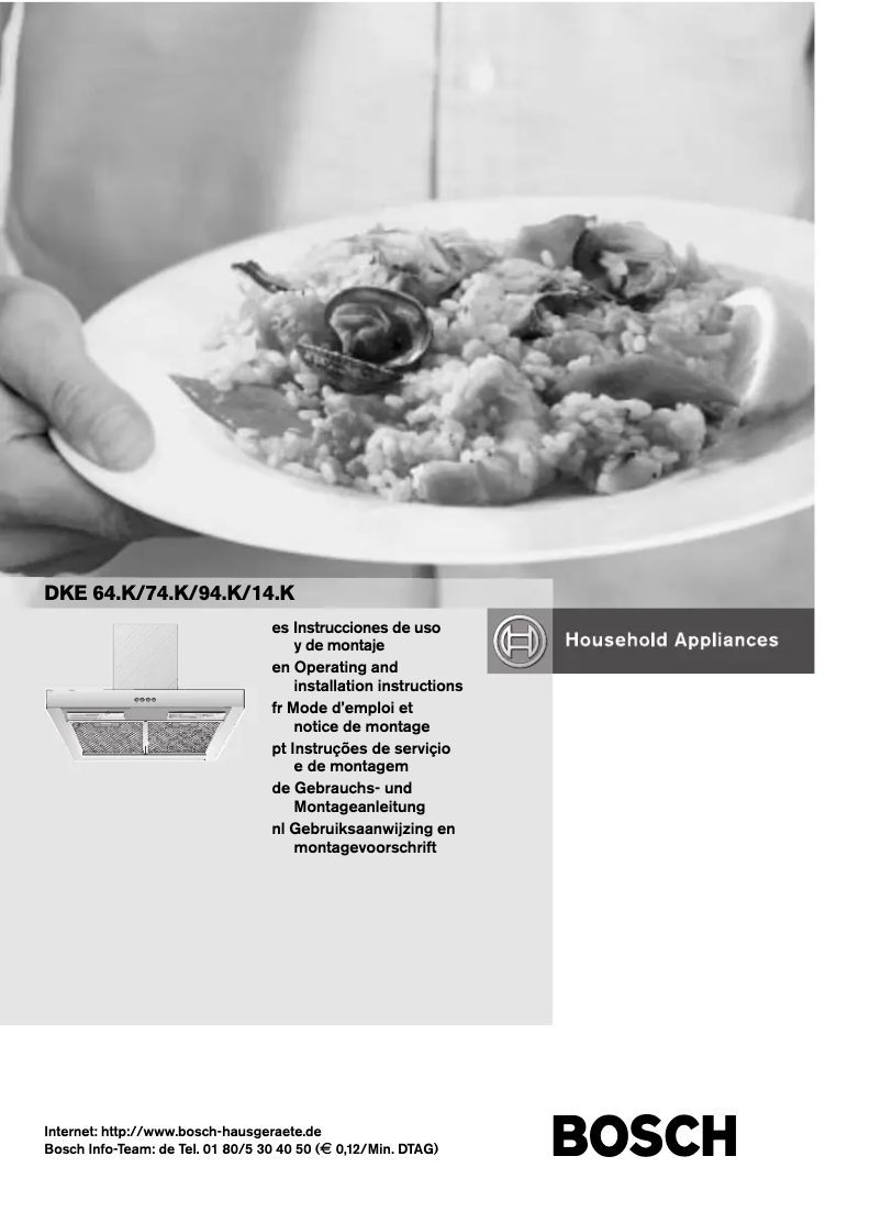 Página 1 del manual Manual de usuario Bosch DKE645K