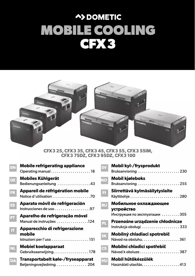 Página 1 del manual Manual de usuario Dometic CFX3 25