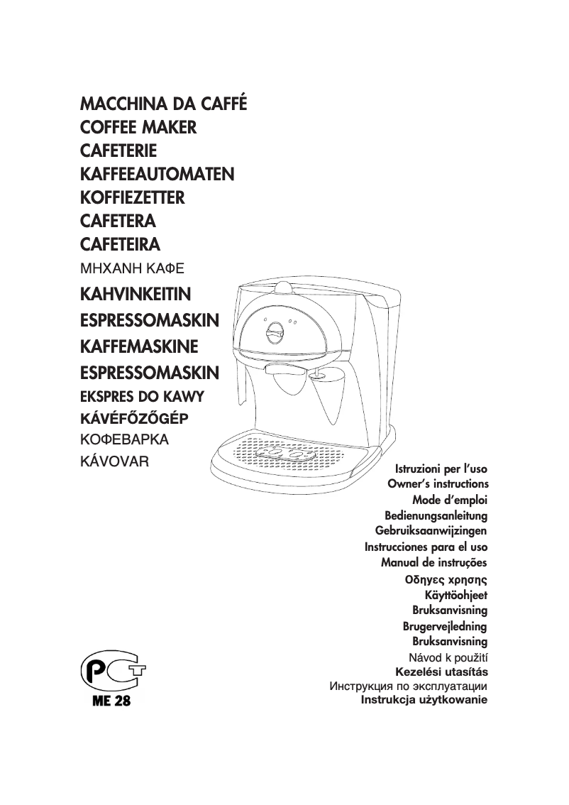 Page n°1 - Manuel utilisateur DeLonghi Bar 40 Caffé Tosca