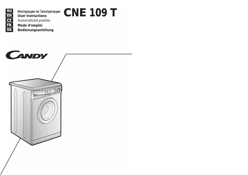 Page n°1 - Manuel utilisateur Candy LB CNE109TRU