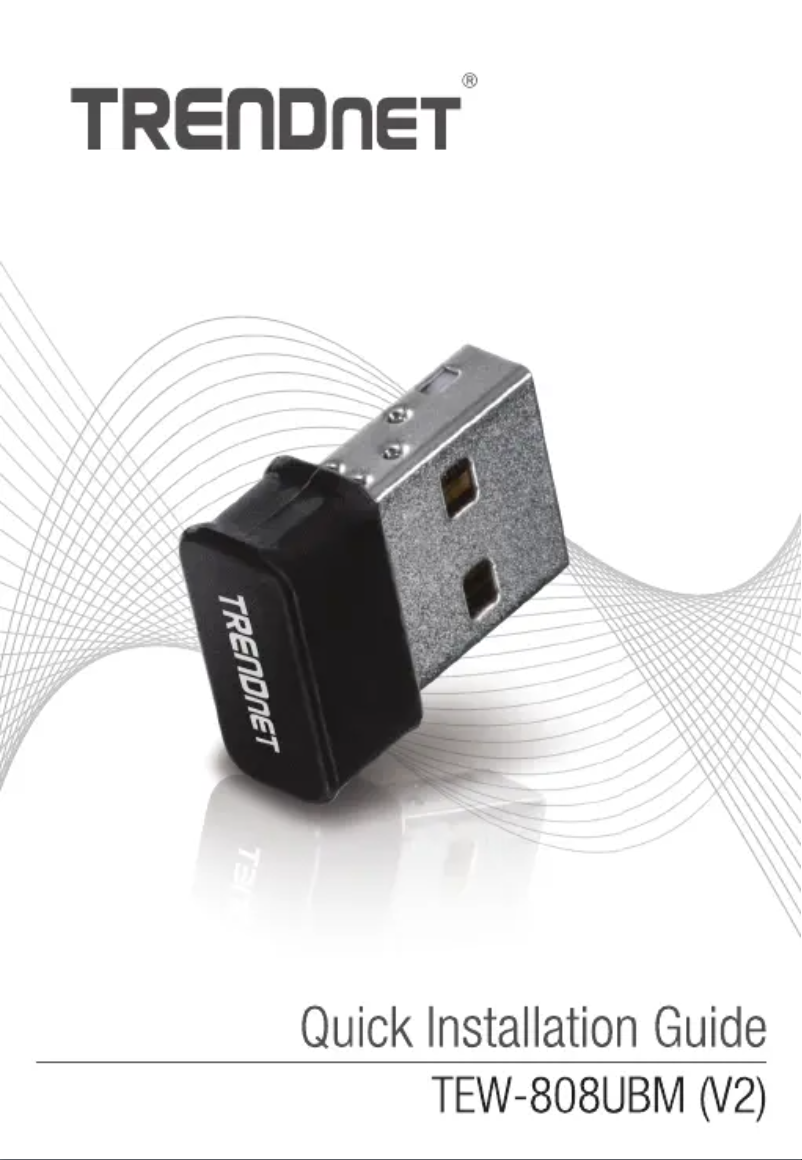 Page 1 of the manual User Manual TRENDnet TEW-808UBM