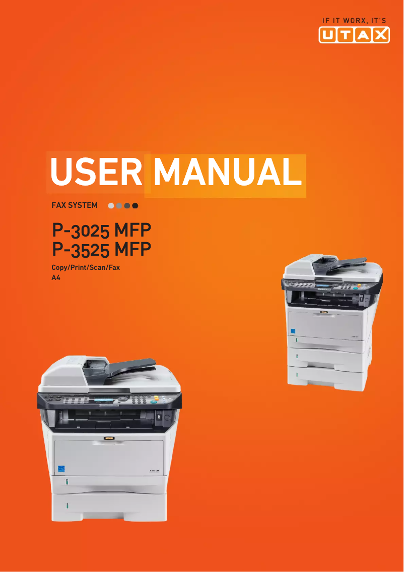 Page n°1 - Manuel utilisateur Utax P-3525 MFP