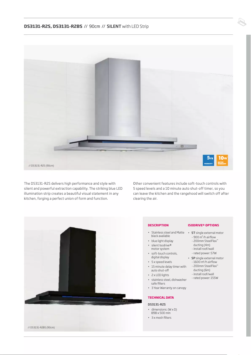 Page 1 de la notice Fiche technique Schweigen DS3131-R2BS