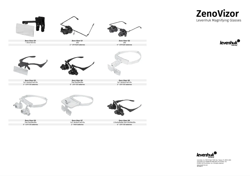 Image de la première page du manuel de l'appareil Zeno Vizor G1