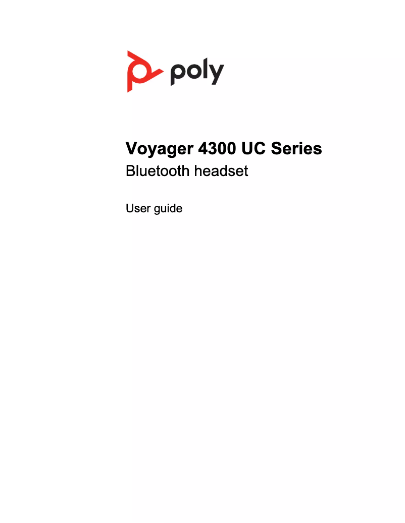 Image de la première page du manuel de l'appareil Voyager 4320