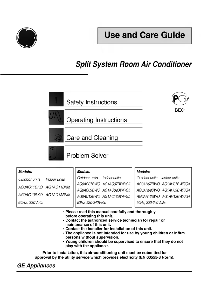 Page 1 de la notice Manuel utilisateur LG LS-B0760CE