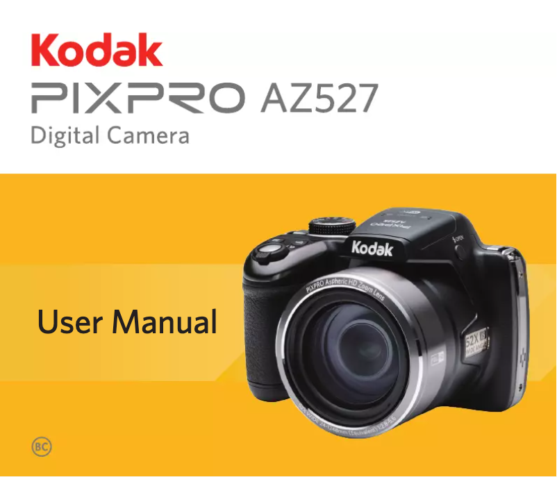 Page 1 de la notice Manuel utilisateur Kodak PixPro AZ527