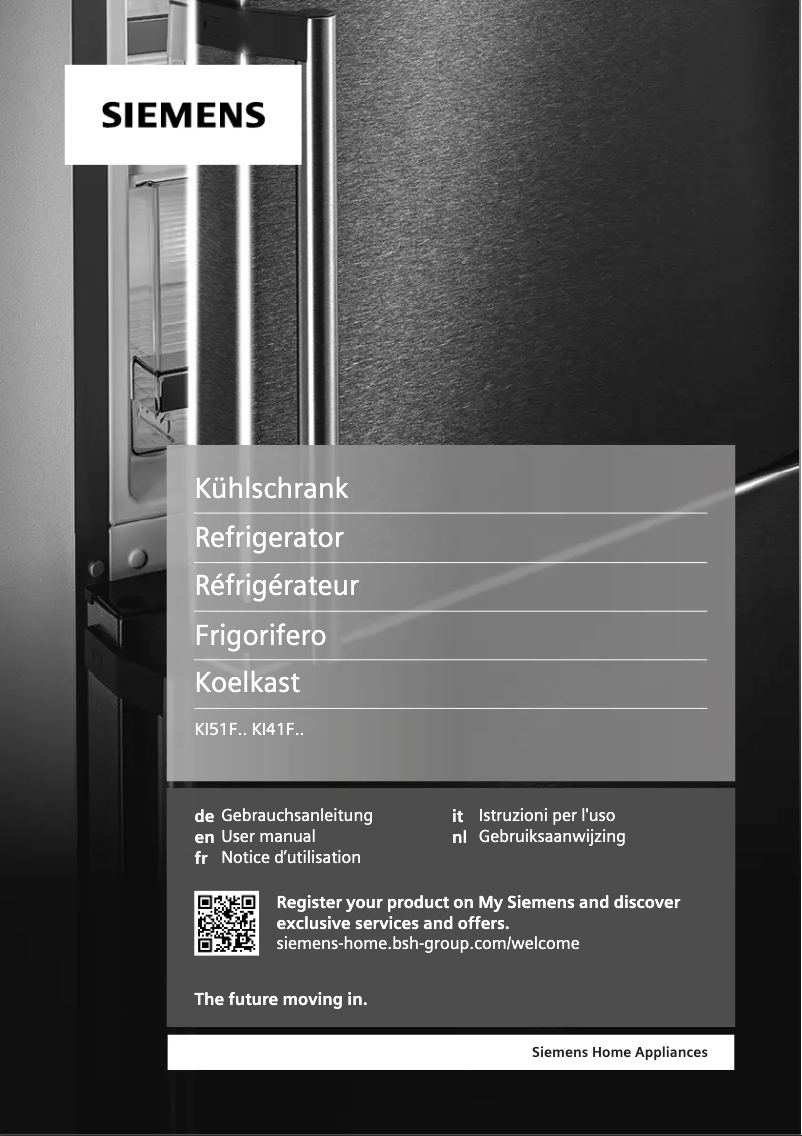 Page 1 de la notice Manuel utilisateur Siemens KI41FADD0