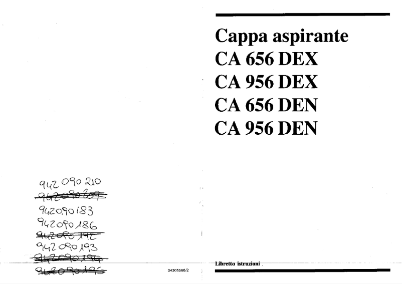 Page n°1 - Manuel utilisateur Rex CA956DEX