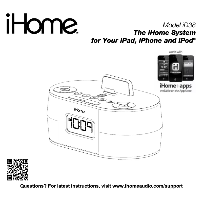 Página 1 del manual Manual de usuario iHome iD38