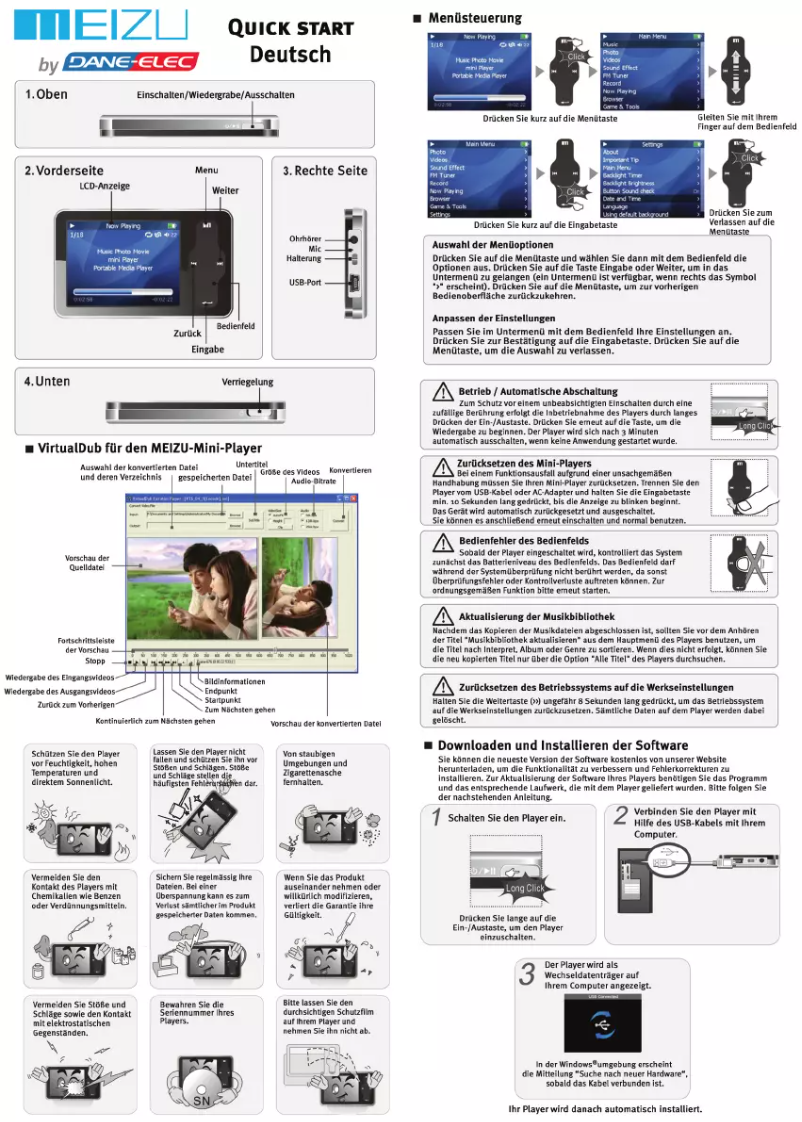 Page n°1 - Manuel utilisateur Dane-Elec Meizu