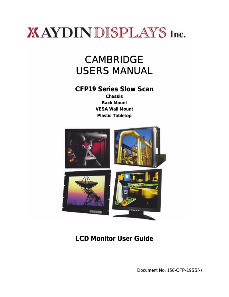 Page 1 de la notice Manuel utilisateur Aydin CFP19R2-230-00A