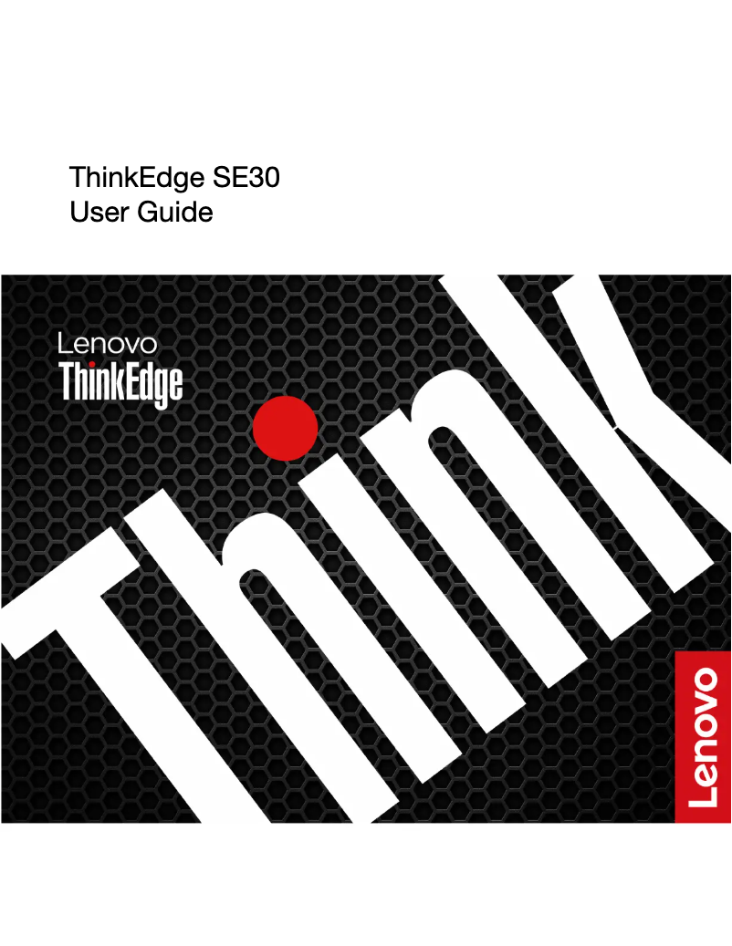 Página 1 del manual Manual de usuario Lenovo ThinkEdge SE30