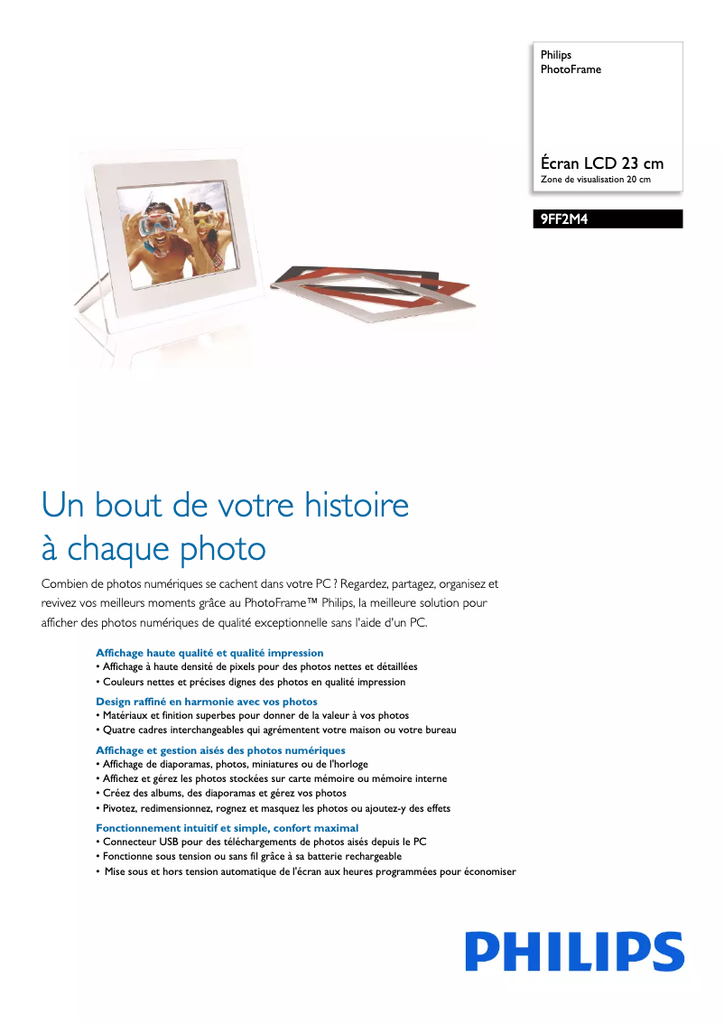 Page n°1 - Fiche technique Philips 9FF2M4