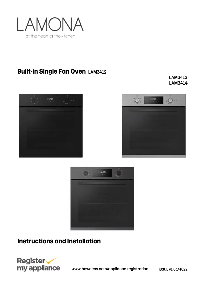 Image de la première page du manuel de l'appareil LAM3413