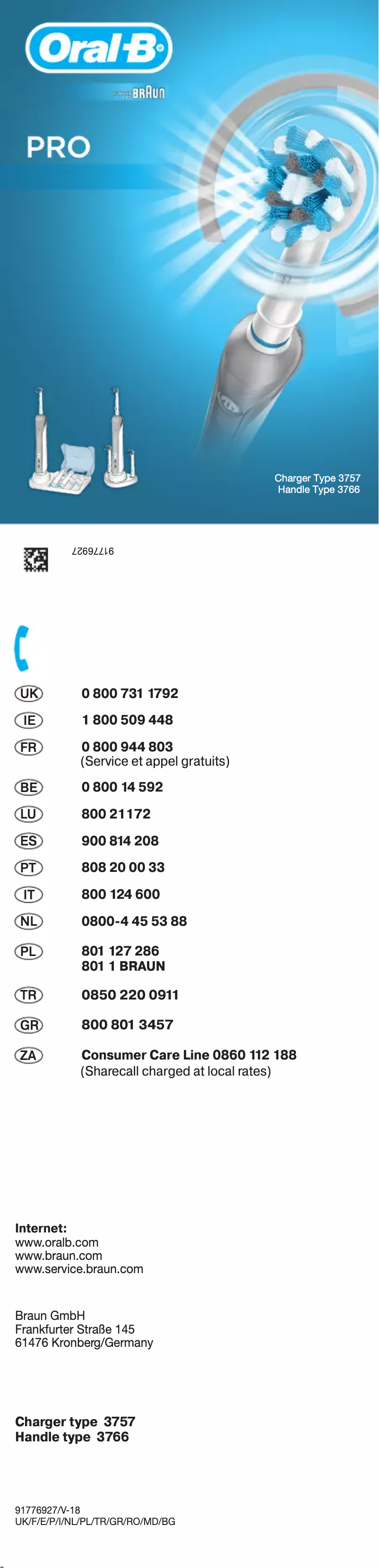 Página 1 del manual Manual de usuario Oral-B PRO 2 2500