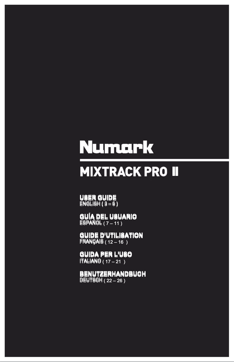 Image de la première page du manuel de l'appareil Mixtrack Pro II