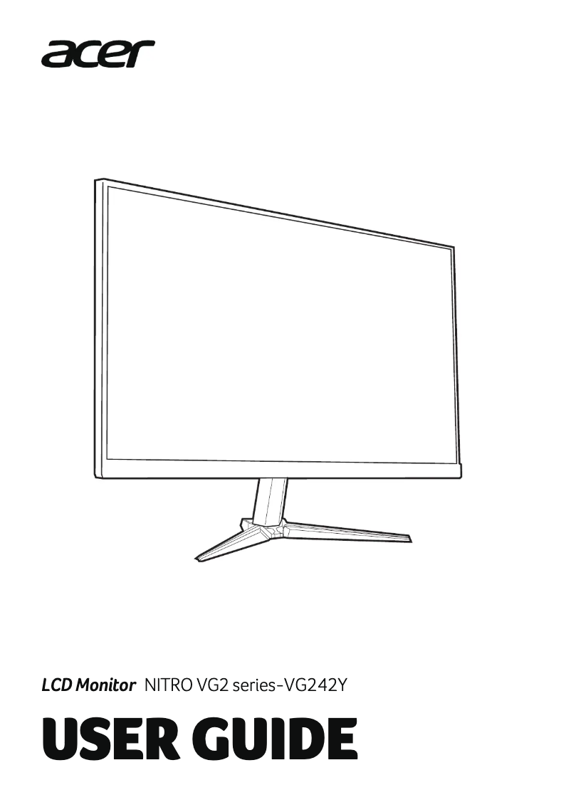 Page n°1 - Guide de démarrage rapide Acer Nitro VG242YP