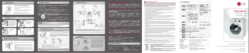 Page n°1 - Manuel utilisateur LG F1203TDS6