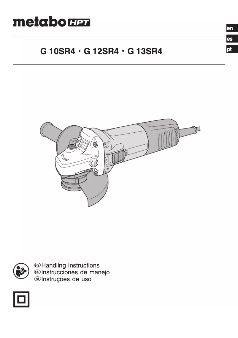 Page 1 de la notice Manuel utilisateur Metabo G 10SR4