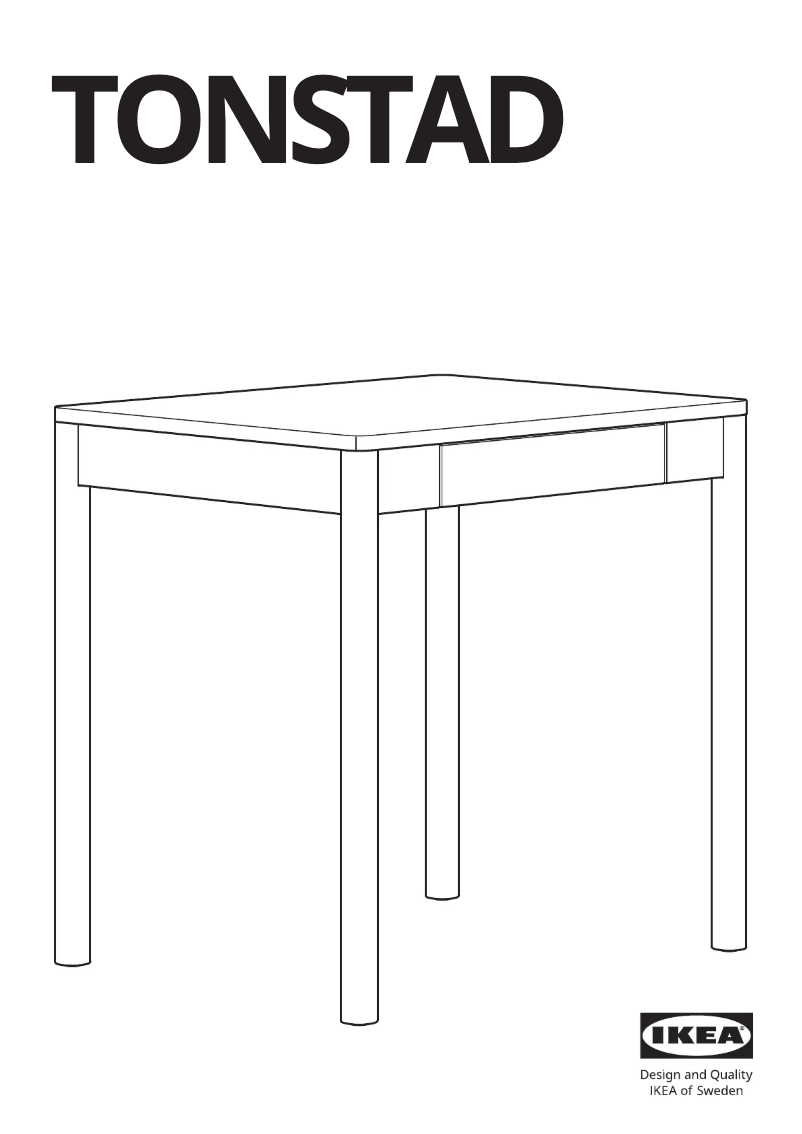 Image de la première page du manuel de l'appareil TONSTAD 105.382.03