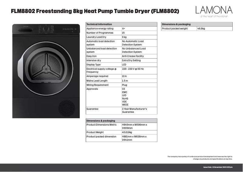 Image de la première page du manuel de l'appareil FLM8802