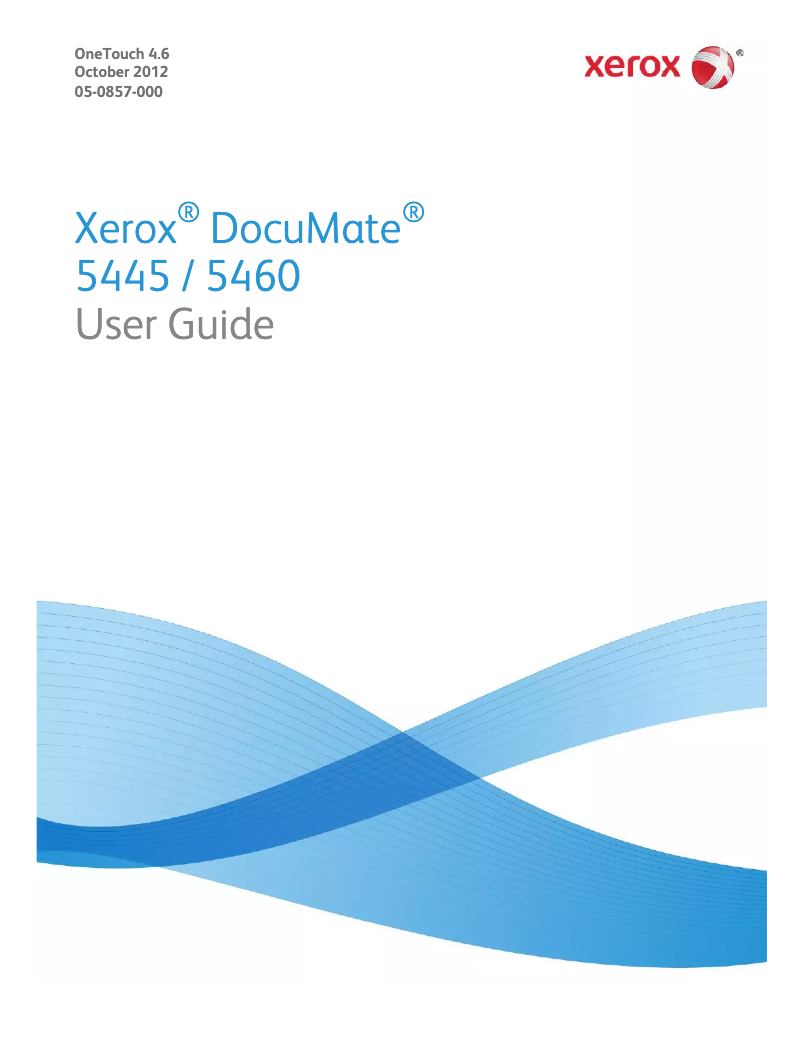 Page n°1 - Manuel utilisateur Xerox DocuMate 5445
